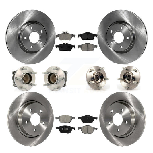 Hub Bearing Disc Brake Rotor Pad Front Rear Kit (10Pc) For Volvo S40 C30 V50 C70