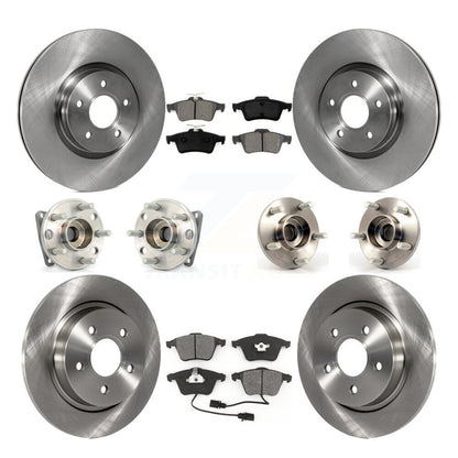 Hub Bearing Disc Brake Rotor And Pad Front Rear Kit (10Pc) For Volvo S40 V50 AWD