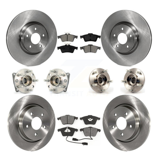 Hub Bearing Disc Brake Rotor And Pad Front Rear Kit (10Pc) For Volvo S40 V50 AWD
