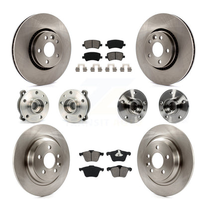 Hub Bearing Disc Brake Rotor & Pad Front Rear Kit (10Pc) For Volvo S60 V60 Cross