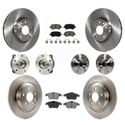 Hub Bearing Brake Rotor & Pads Front Rear Kit (10Pc) For 2013-2014 Volvo S60 AWD