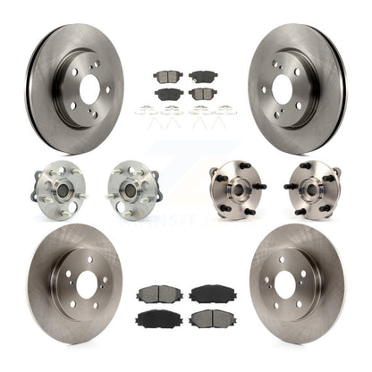 Hub Bearing Disc Brake Rotor & Pads Front Rear Kit (10Pc) For 2008-2015 Scion xB