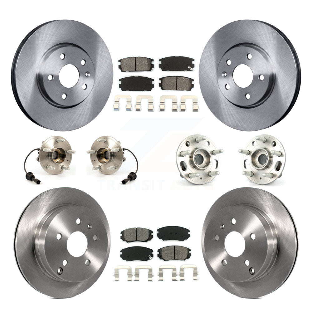 Hub Bearing Disc Brake Rotor Pad Front Rear Kit (10Pc) For Chevrolet Equinox GMC