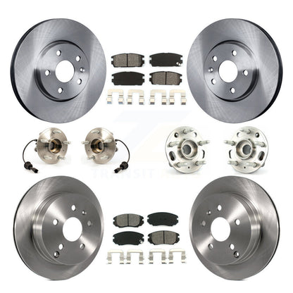 Hub Bearing Disc Brake Rotor Pad Front Rear Kit (10Pc) For Chevrolet Equinox GMC