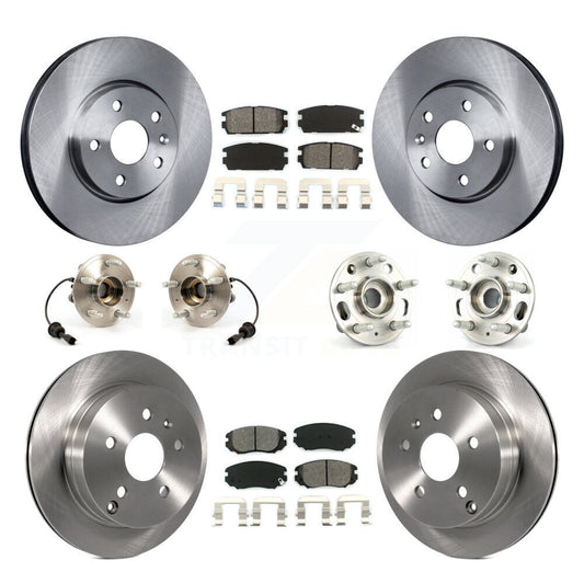 Hub Bearing Disc Brake Rotor Pad Front Rear Kit (10Pc) For Chevrolet Equinox GMC