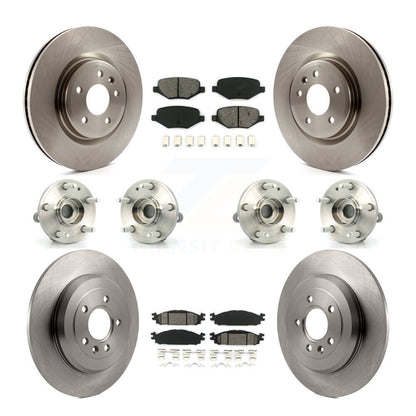 Hub Bearings Disc Brake Rotors And Pads Front Rear Kit (10Pc) For Ford Explorer