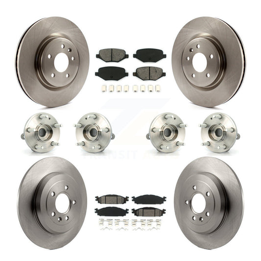 Hub Bearings Disc Brake Rotors And Pads Front Rear Kit (10Pc) For Ford Explorer