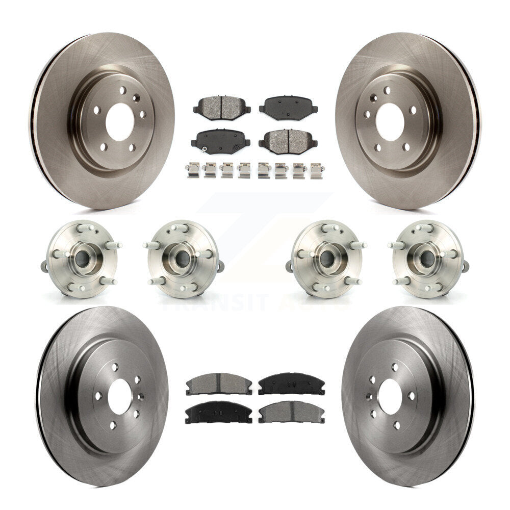 Hub Bearing Brake Rotor & Pad Front Rear Kit (10Pc) For 2013 Ford Explorer Sport
