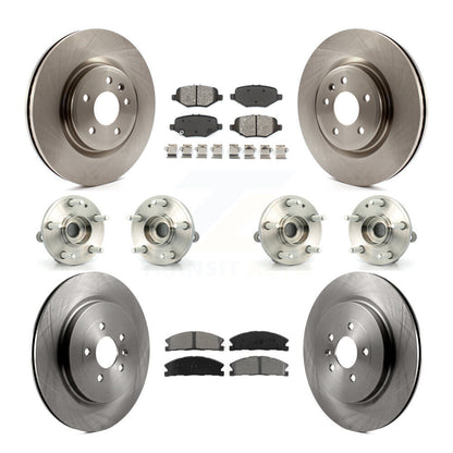 Hub Bearing Brake Rotor & Pad Front Rear Kit (10Pc) For 2013 Ford Explorer Sport