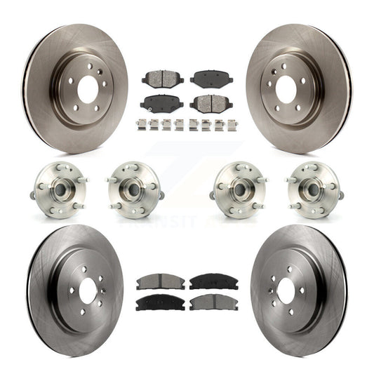 Hub Bearing Brake Rotor & Pad Front Rear Kit (10Pc) For 2013 Ford Explorer Sport