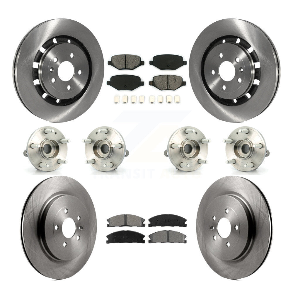 Hub Bearing Disc Brake Rotor Pads Front Rear Kit (10Pc) For Ford Explorer Police