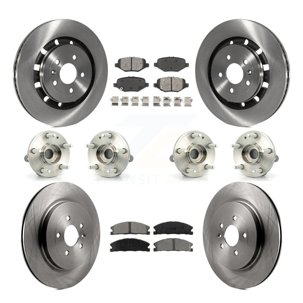 Hub Bearings Disc Brake Rotors And Pads Front Rear Kit (10Pc) For Ford Explorer