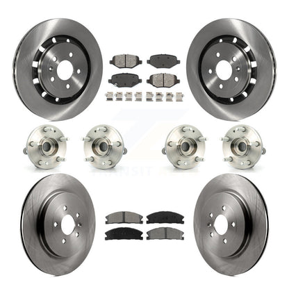 Hub Bearings Disc Brake Rotors And Pads Front Rear Kit (10Pc) For Ford Explorer
