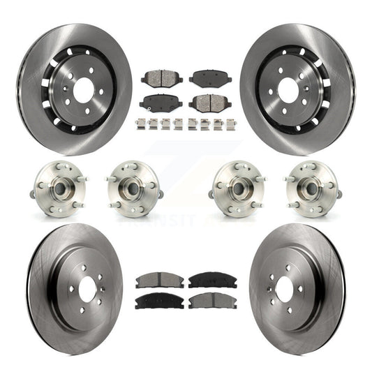 Hub Bearings Disc Brake Rotors And Pads Front Rear Kit (10Pc) For Ford Explorer