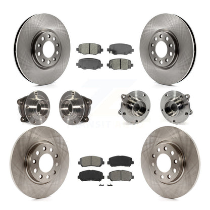 Hub Bearing Brake Rotor Pad Front Rear Kit (10Pc) For 2015-2017 Chrysler 200 AWD