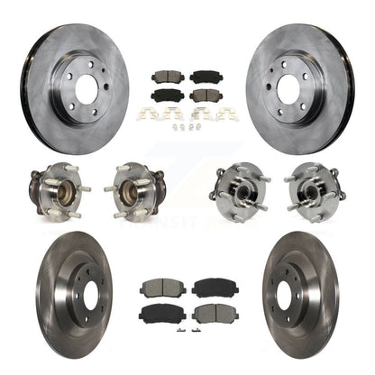 Hub Bearing Brake Rotor & Pad Front Rear Kit (10Pc) For 2013-2015 Mazda CX-5 FWD