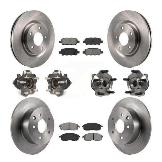 Hub Bearing Brake Rotor Pad Front Rear Kit (10Pc) For Nissan Sentra Turbocharged