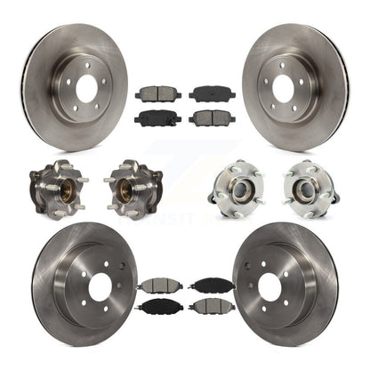 Hub Bearing Brake Rotor & Pad Front Rear Kit (10Pc) For Nissan Pathfinder Murano