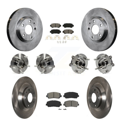 Hub Bearing Brake Rotor & Pad Front Rear Kit (10Pc) For 2013-2015 Mazda CX-5 AWD