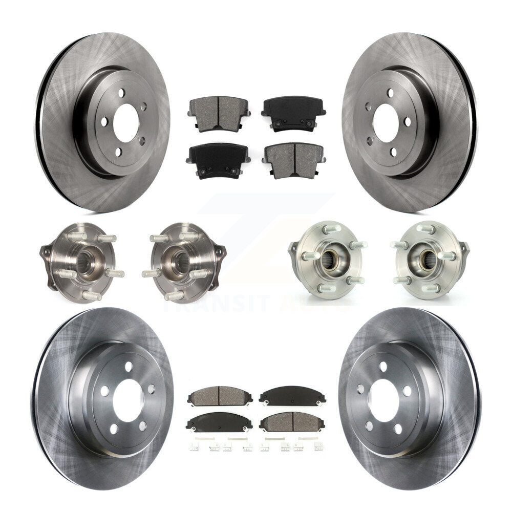 Hub Bearing Brake Rotor & Pad Front Rear Kit (10Pc) For Dodge Charger Challenger