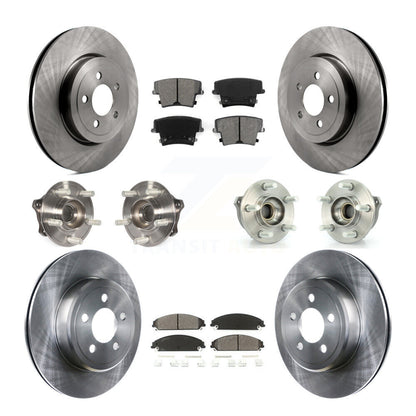 Hub Bearing Brake Rotor & Pad Front Rear Kit (10Pc) For Dodge Charger Challenger