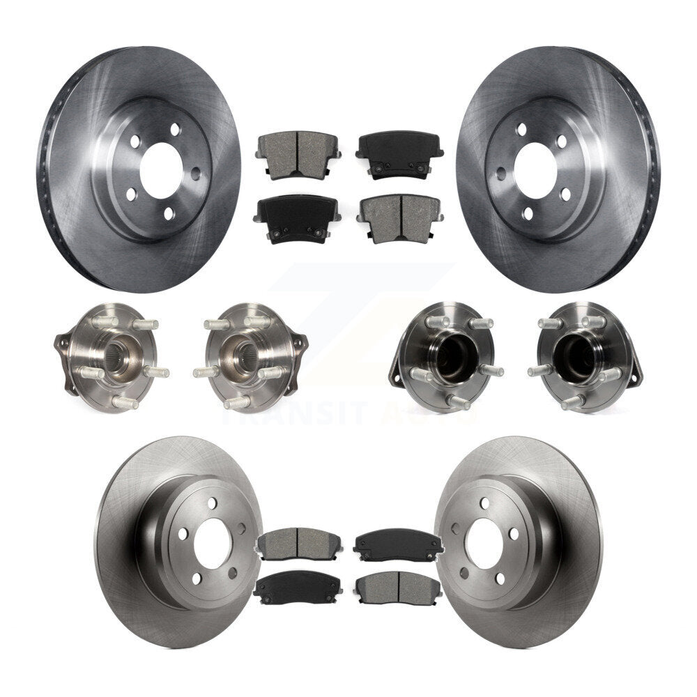 Hub Bearing Brake Rotor Pad Front Rear Kit (10Pc) For Dodge Charger Chrysler 300