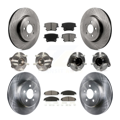 Hub Bearing Brake Rotor & Pad Front Rear Kit (10Pc) For Dodge Charger Challenger