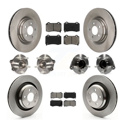 Hub Bearing Brake Rotor & Pad Front Rear Kit (10Pc) For Dodge Charger Challenger
