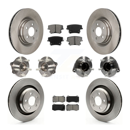 Hub Bearings Disc Brake Rotors And Pads Front Rear Kit (10Pc) For Dodge Charger