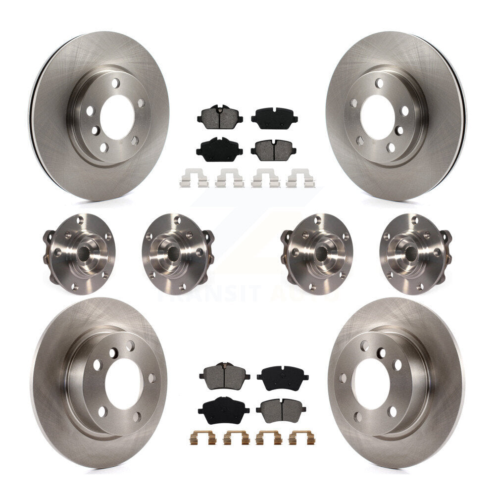 Hub Bearing Brake Rotor And Pad Front Rear Kit (10Pc) For Mini Cooper Countryman