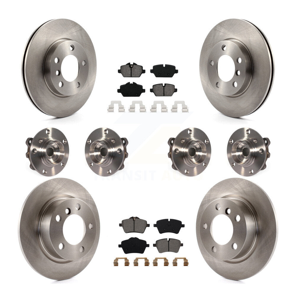 Hub Bearing Brake Rotor Pad Front Rear Kit (10Pc) For Mini Cooper Countryman AWD