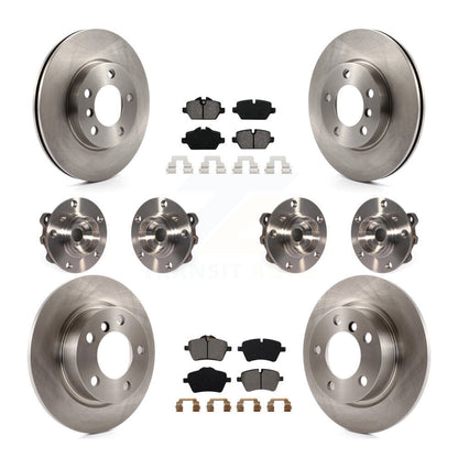 Hub Bearing Brake Rotor Pad Front Rear Kit (10Pc) For Mini Cooper Countryman AWD