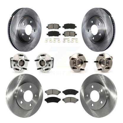 Hub Bearing Brake Rotor & Pad Front Rear Kit (10Pc) For Pontiac Grand Prix Buick
