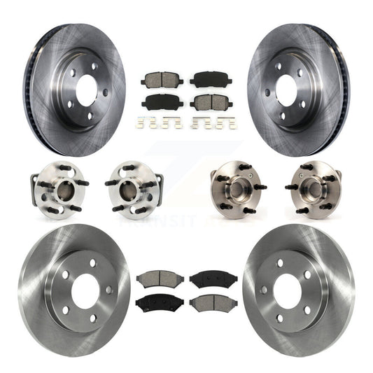 Hub Bearing Brake Rotor & Pad Front Rear Kit (10Pc) For Pontiac Grand Prix Buick