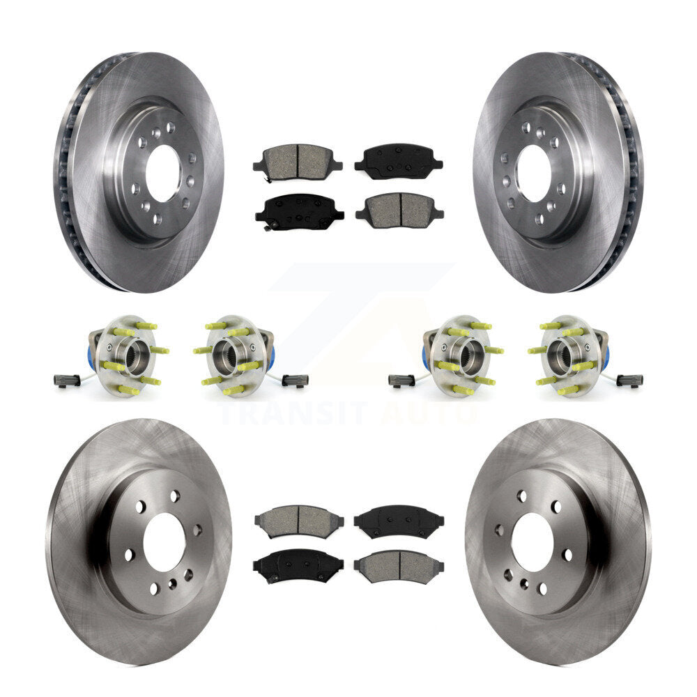 Hub Bearing Disc Brake Rotor Pad Front Rear Kit (10Pc) For 2006 Saturn Relay AWD