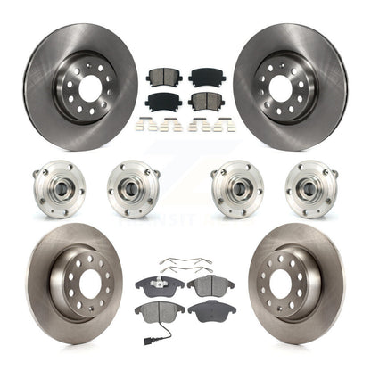 Hub Bearing Brake Rotor Pads Front Rear Kit (10Pc) For Volkswagen Tiguan Audi Q3