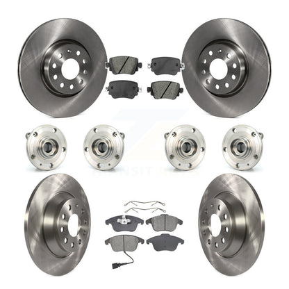 Hub Bearing Disc Brake Rotors And Pads Front Rear Kit (10Pc) For Audi Q3 Quattro