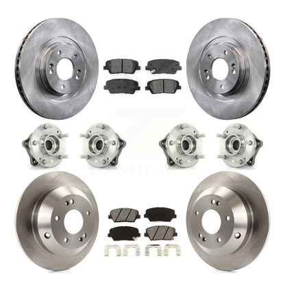 Hub Bearing Brake Rotor Pads Front Rear Kit (10Pc) For 2014-2015 Kia Sorento AWD