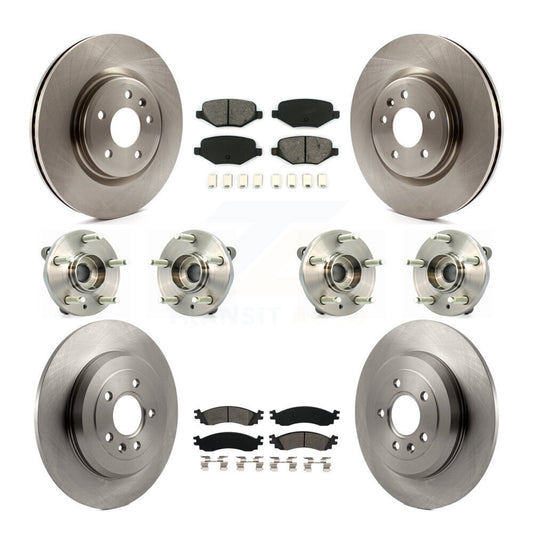 Hub Bearing Brake Rotor Pads Front Rear Kit (10Pc) For 2010-2012 Ford Taurus SHO