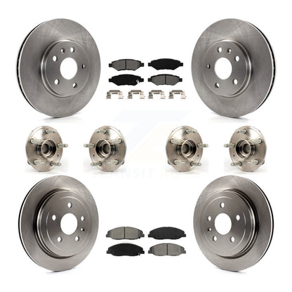Hub Bearings Disc Brake Rotors And Pads Front Rear Kit (10Pc) For Cadillac CTS