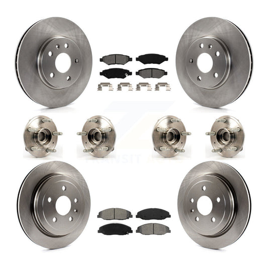 Hub Bearings Disc Brake Rotors And Pads Front Rear Kit (10Pc) For Cadillac CTS