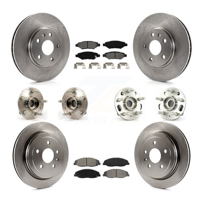 Hub Bearings Disc Brake Rotors And Pads Front Rear Kit (10Pc) For Cadillac CTS