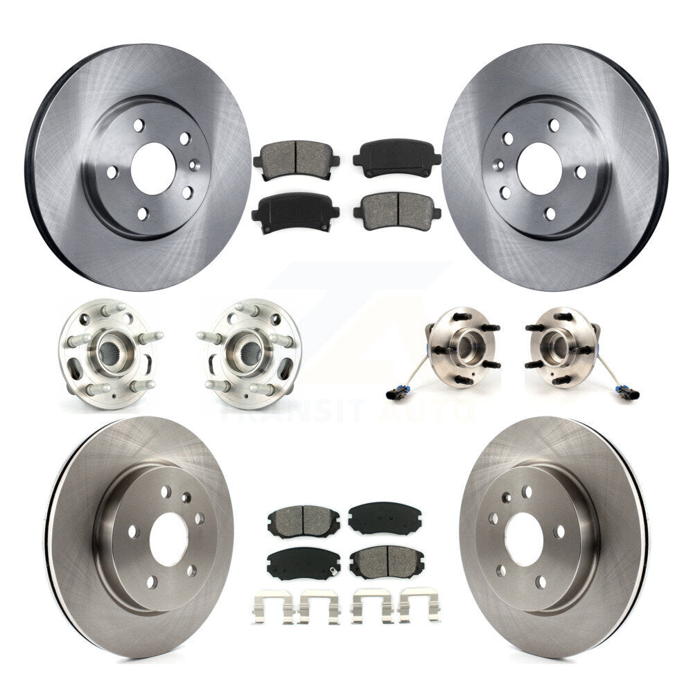 Hub Bearing Disc Brake Rotor And Pad Front Rear Kit (10Pc) For 2010 Buick Allure