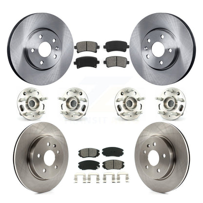 Hub Bearing Brake Rotor & Pads Front Rear Kit (10Pc) For Chevrolet Malibu Impala