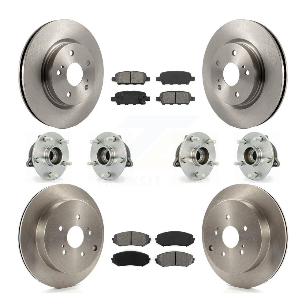 Hub Bearing Brake Rotor Pads Front Rear Kit (10Pc) For 09-13 Suzuki Grand Vitara