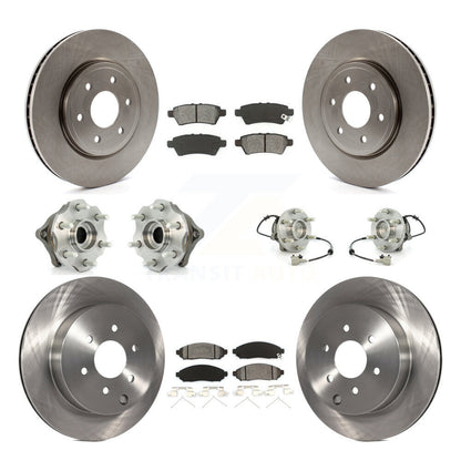 Hub Bearing Disc Brake Rotor And Pad Front Rear Kit (10Pc) For Nissan Pathfinder