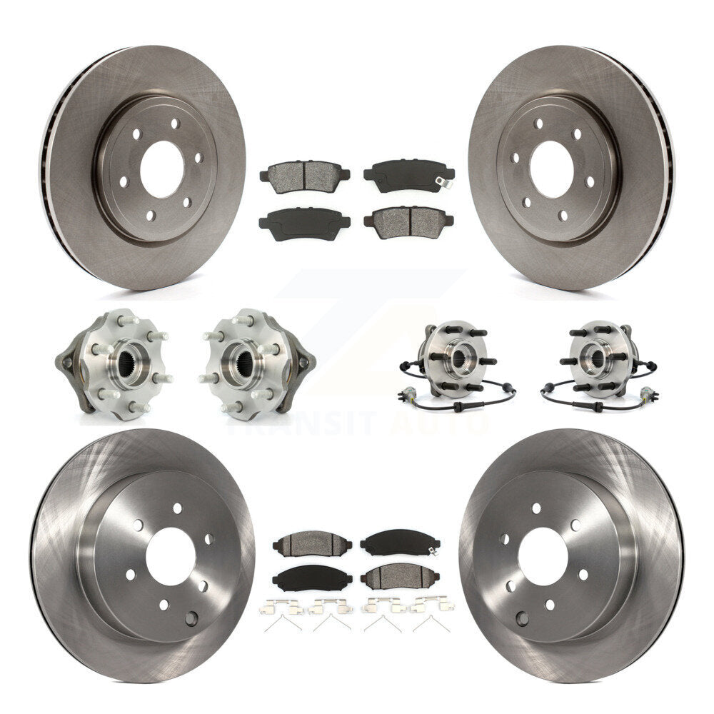 Hub Bearing Disc Brake Rotor And Pad Front Rear Kit (10Pc) For Nissan Pathfinder