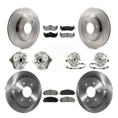 Hub Bearings Disc Brake Rotors And Pads Front Rear Kit (10Pc) For Nissan Armada