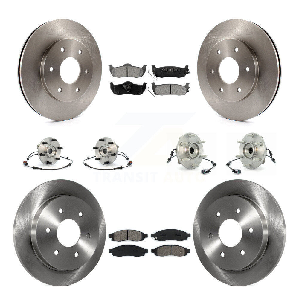 Hub Bearing Brake Rotor & Pad Front Rear Kit (10Pc) For Nissan Pathfinder Armada