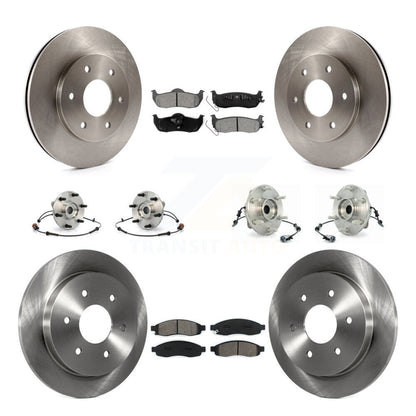 Hub Bearing Brake Rotor & Pad Front Rear Kit (10Pc) For Nissan Pathfinder Armada